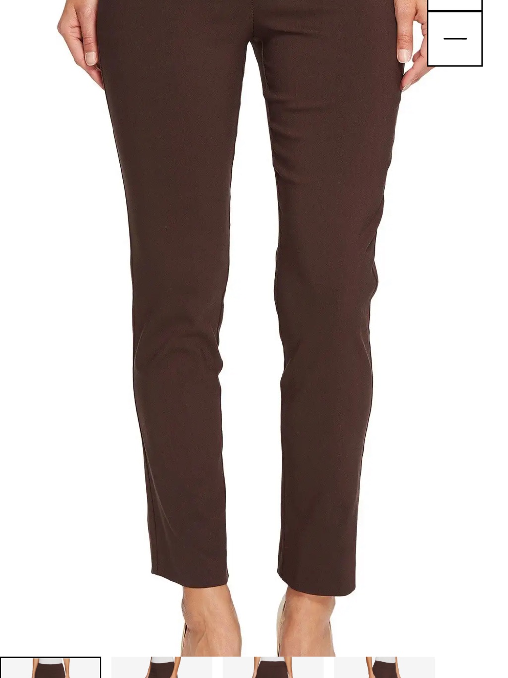 Krazy Larry Straight Leg Slide On Women's Pants In Brown